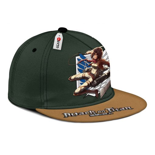 Survey Corp Mikasa Snapback Hat Custom Attack On Titan Anime Hat GOTK2402
