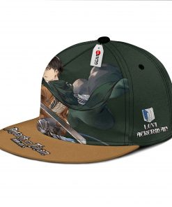 Levi Ackerman Snapback Hat Custom Attack On Titan Hat GOTK2402