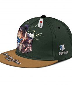 AOT Final Season Eren Snapback Hat Custom Attack On Titan Anime Hat GOTK2402