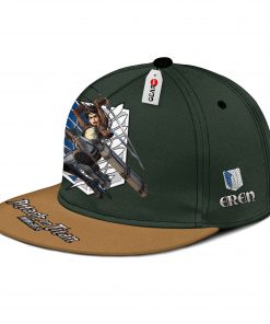 Survey Corp Eren Snapback Hat Custom Attack On Titan Anime Hat GOTK2402