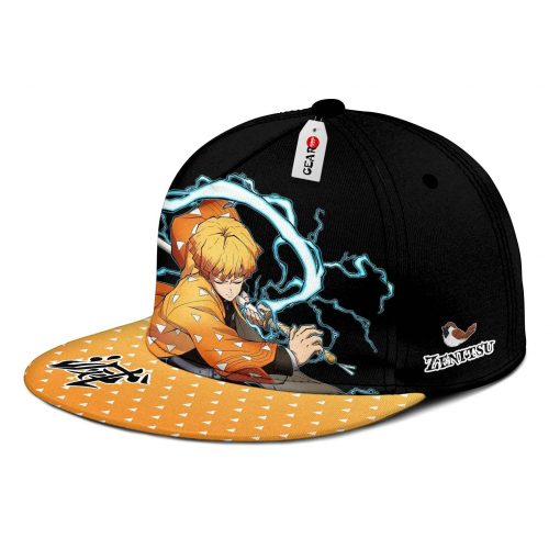 Zenitsu Cap Hat Thunder Breathing Anime Kimetsu Snapback GOTK2402