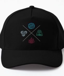 Avatar The Last Airbender Element Symbols Baseball Cap RB0403 product Offical Anime Hat Merch